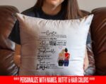 Personalized Bestie Pillow Cover – Friendship Pillowcase – Decorative Cushion Cover for Home Décor - Perfect Birthday/Friendship gift,