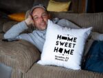 New Home, Moving Away Gift or Housewarming Gift, Home Sweet Home Throw Pillow Cover - Personalizable Item -Same or any U.S State Map - Image 3
