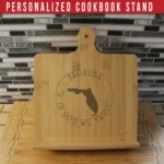 Personalized Cookbook Stand, Kitchen Gift Idea, Family Gift Couple's New Home, Housewarming Gift Idea - Availabe For All U.S States