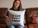 Moving Away Gift, New Home or Housewarming Gift, Home Sweet Home Throw Pillow Cover - Personalizable Item -Same or any U.S State Map, - Image 6