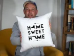 Unique pillowcase, Home Sweet Home with New York and Florida Map, Decorative Cushion Cover, Perfect Birthday/Housewarming gift