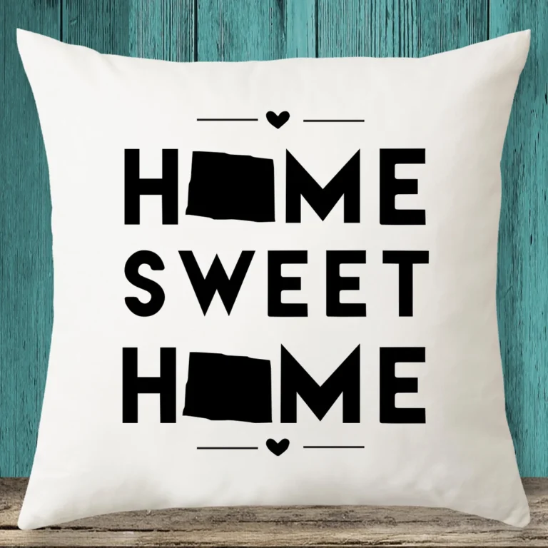 Colorado "Home Sweet Home" State Map Throw Pillow Cover