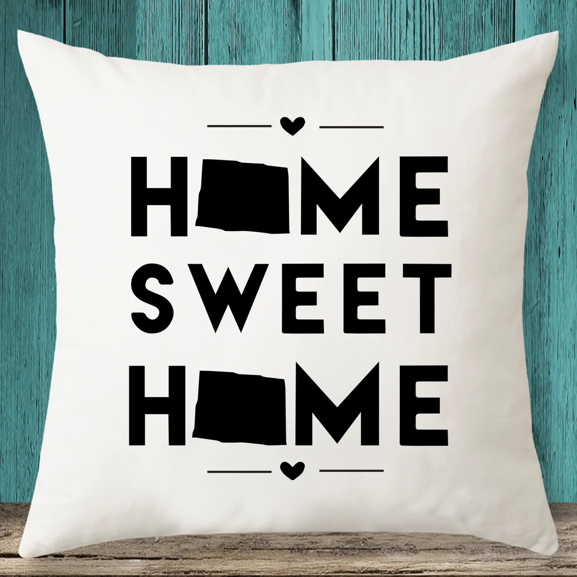 Colorado "Home Sweet Home" State Map Throw Pillow Cover