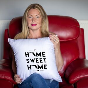 Florida "Home Sweet Home" State Map Throw Pillow Cover