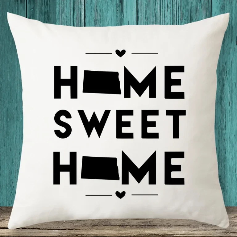 Pennsylvania "Home Sweet Home" State Map Throw Pillow Cover