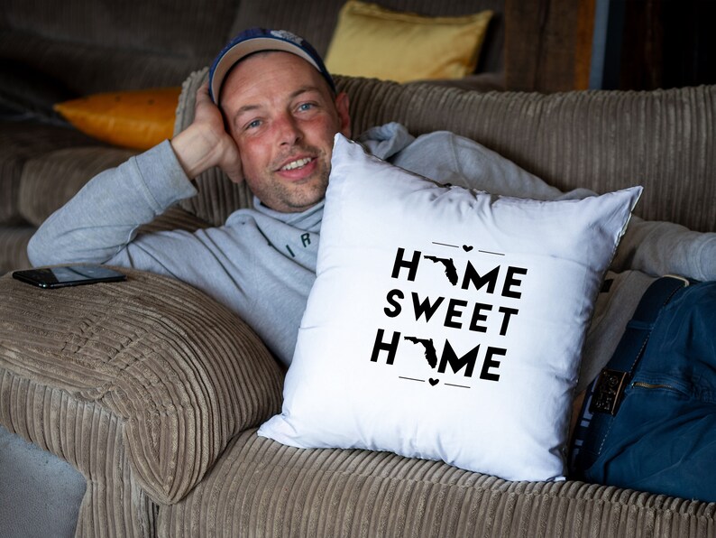 Germany & Missouri "Home Sweet Home" Map Throw Pillow Cover - Image 4